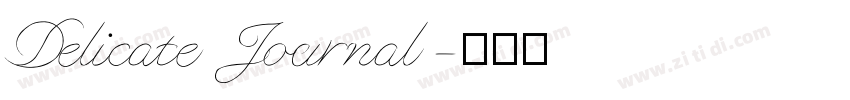 Delicate Journal字体转换